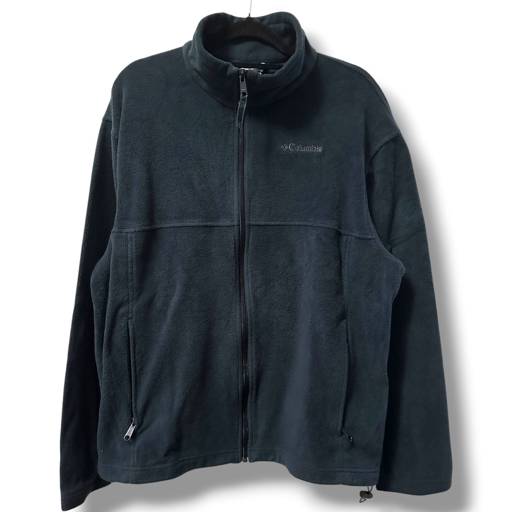 Columbia Mens Steens Mountain Full Zip Fleece Jacket Dark Blue L Gorpcore Hiking